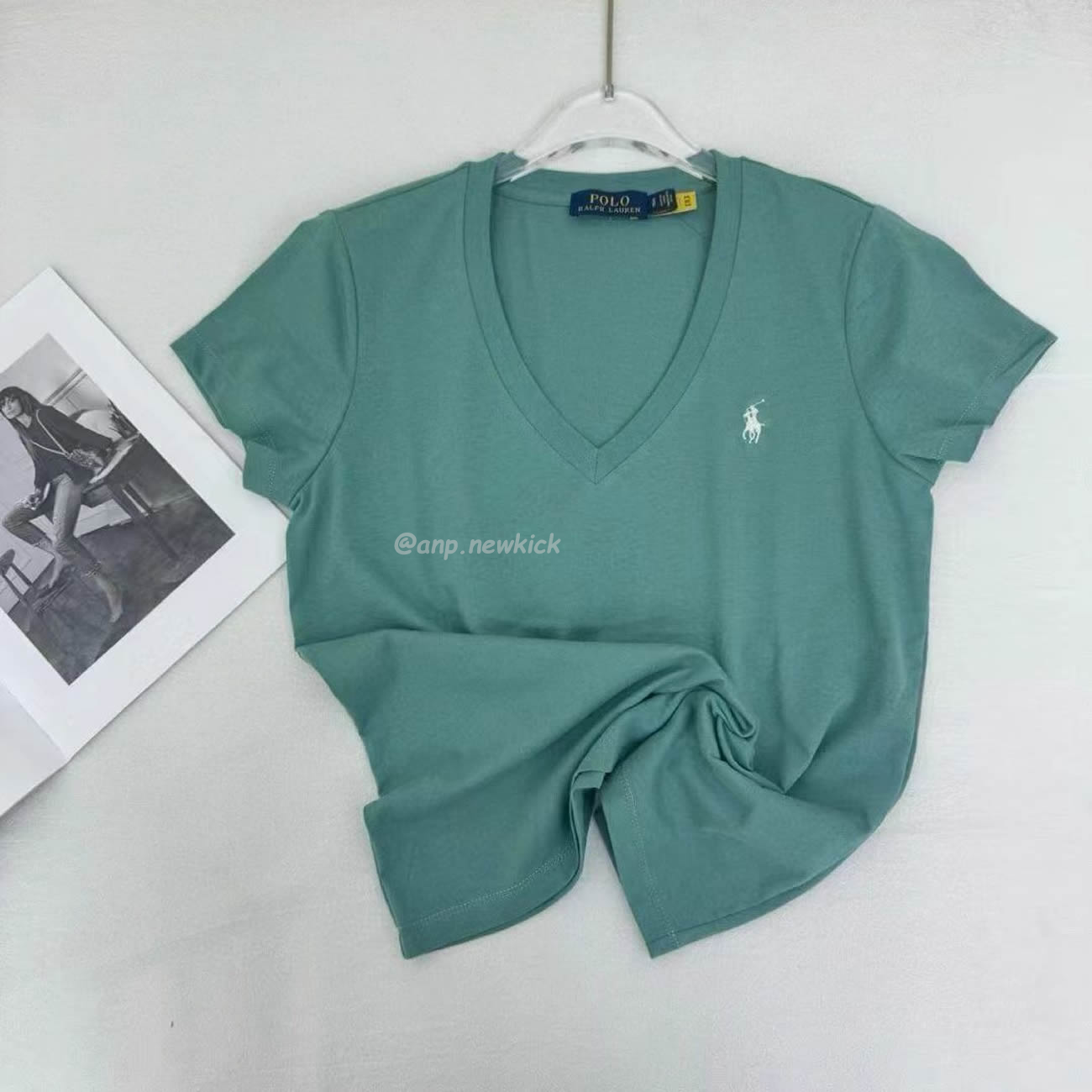 Ralph Lauren Classic Pony Womens V Neck Short Sleeved T Shirt (10) - www.newkick.org